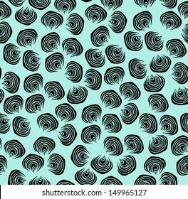 Linear stylish abstract seamless pattern. Endless black texture, template for design fabric, covers, package, wrapping paper