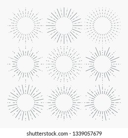 LINEAR SUNBURST VECTOR