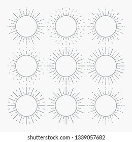 LINEAR SUNBURST VECTOR