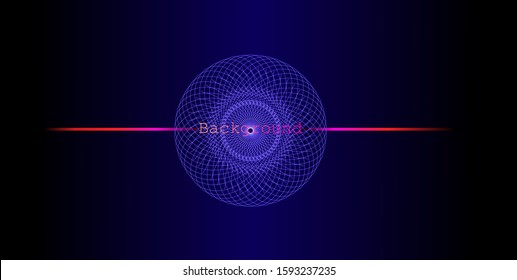Linear swirl with text box. Abstract background for covers, banners.