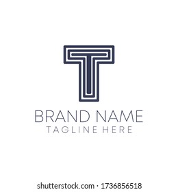 Linear t letter vector Font for Title, Header, Lettering, Logo.