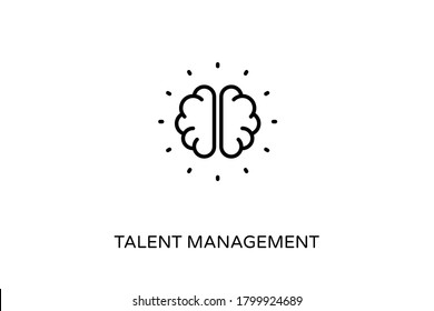 Linear Talent Management Icon In Vector. Logotype