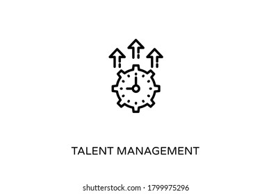 Icono de Gestión de Talentos Lineales en vector. Logotipo