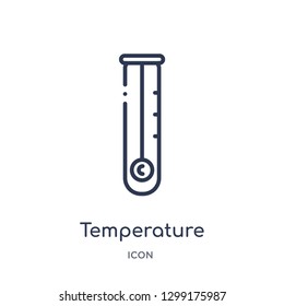 Linear temperature icon from Industry outline collection. Thin line temperature icon isolated on white background. temperature trendy illustration