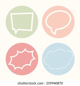 linear text bubble, illustration in vector format