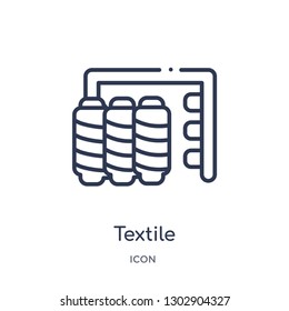 Linear textile icon from Industry outline collection. Thin line textile icon isolated on white background. textile trendy illustration