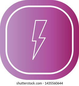 Linear thunder and lightning icon in trendy design style. Vector graphic illustration. Sign of charging and energy.