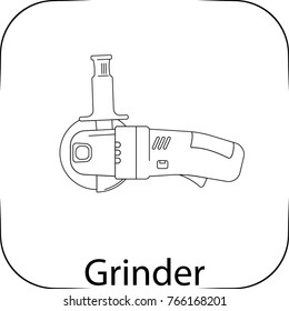 Linear tool icon. The mechanism used for construction.