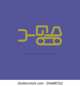 Linear tractor icon