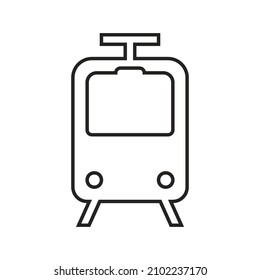 Lineares Zugsymbol. Zugsymbole für Web- und mobile UI, Set von grundlegenden Elementen der Benutzeroberfläche für die Schiene, Stationen.