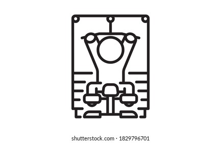 Linear training apparatus icon from Gym and fitness outline collection. Thin line training apparatus icon isolated on white background. training apparatus trendy illustration