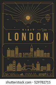 Linear Travel London Poster Design