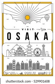 Linear Travel Osaka Poster Design