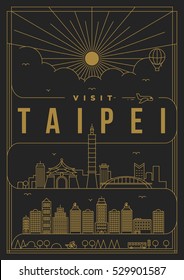 Linear Travel Taipei Poster Design