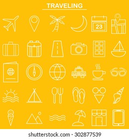 Linear traveling icon for website and app