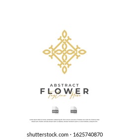 Linear tree flower vector logotype. Abstract park eco vector logo icon logo.