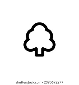 Linear Tree Icon Logo Vector