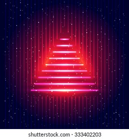 Linear triangle background, bright  technology design. Vector illustration