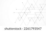 Linear triangles. Vector design of geometric shape background with triangle pattern