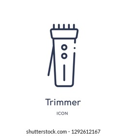 Linear trimmer icon from Electronic devices outline collection. Thin line trimmer icon vector isolated on white background. trimmer trendy illustration