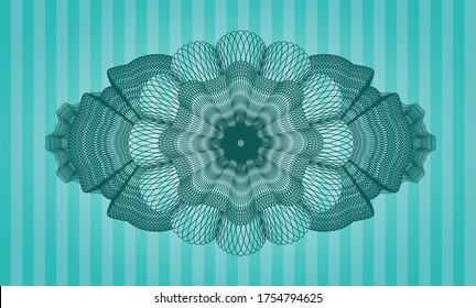 Insignia turquesa lineal. Los bares de lujo. Ilustración vectorial. 