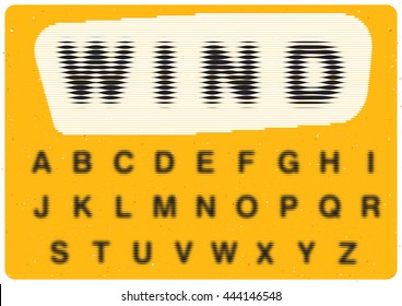 Linear Typography - Minimalistic font design with lines