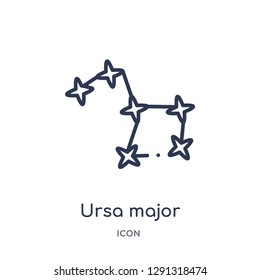 Linear ursa major icon from Astronomy outline collection. Thin line ursa major vector isolated on white background. 