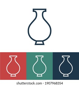 Linear vase vector icon