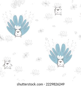 The linear vcomector baby cute pattern, forest animals
seamles pattern with cute animals
