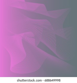 Linear vector abstract art and technology background.Steep gradients. The future geometric template for the design of a banner, a poster, a laptop, a book.