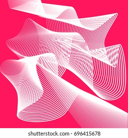 Linear vector abstract art and technology background.Steep gradients. The future geometric template for the design of a banner, a poster, a laptop, a book.