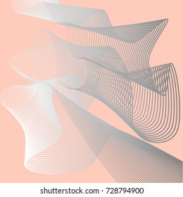Linear vector abstract art and technology background.Steep gradients. The future geometric template for the design of a banner, a poster, a laptop, a book.