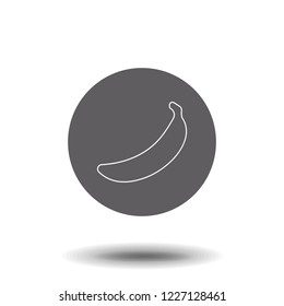 linear vector banana icon. Trendy flat ui sign design. Thin linear graphic pictogram for web site, mobile application. Logo illustration.