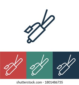 Linear vector con with curling iron