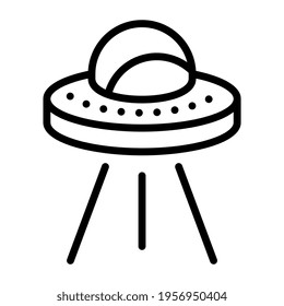      Linear vector design of space sputnik icon 