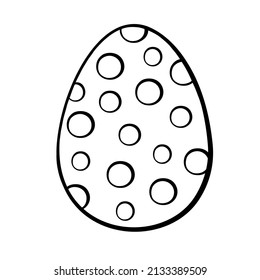 
linear vector drawing of dinosaur egg