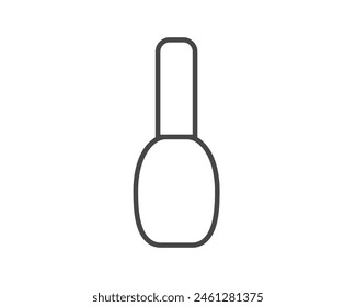 Linear vector graphic icons of beauty in the form of nail polish for manicure and pedicure.