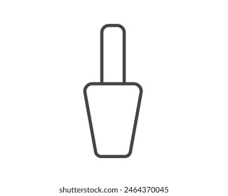Linear vector graphic icons of beauty in the form of nail polish for manicure and pedicure.
