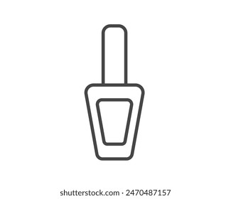 Linear vector graphic icons of beauty in the form of nail polish for manicure and pedicure.