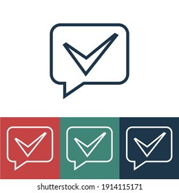 Linear vector icon with active chat