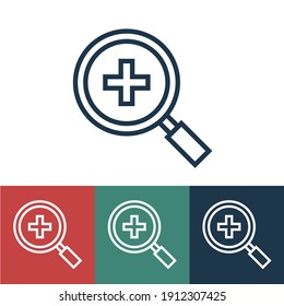 Linear vector icon with add visibility