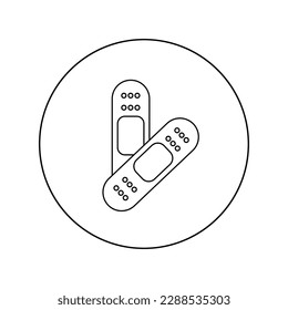 
Linear vector icon of adhesive plaster medical.Isolated on white background