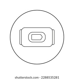 
Linear vector icon of alcohol wipes medical.Isolated on white background