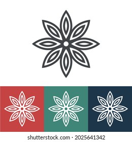 Linear vector icon with badian