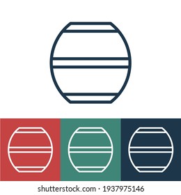 Linear vector icon with barrel