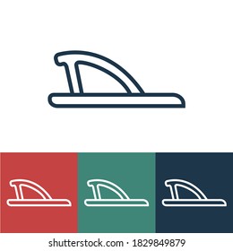 Lineares Vektorsymbol mit Strandschuhen