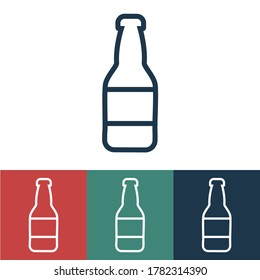 Linear vector icon with beer