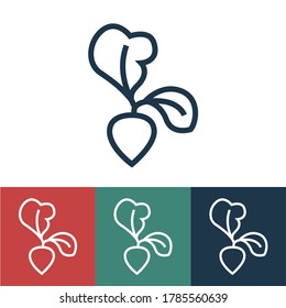 Linear vector icon with beets