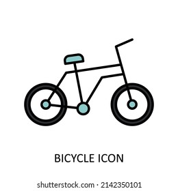 Linear vector icon. Bicycle illustration.