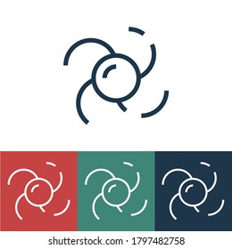 Linear vector icon with black hole